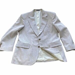 Wentworth Tan Beige Summer Blazer Fresco Style Open Knit Sport Coat 40 Short